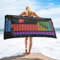 Latwerio Strandtuch Periodensystem, 3D Handtuch Periodensystem Badetücher, Absorbierendem Strandtuch Mikrofaser Weich Badetuch für Camping Fitnessstudio Reise Strandhandtuch 90x180 cm A3135