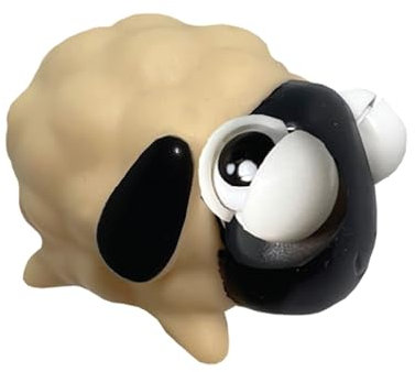 Wild Winkers - Schaf von Deluxebase. Squeeze Toy Schaf mit Popping Eyes. Stress-Zappelspielzeug für Erwachsene und Kinder. Squishy Toy Tierfiguren für Kinder.