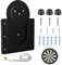 Schwarze Dartscheibe Halterung, Wiederverwendbar Kunststoff Dartboard Wandhalter, Universal Dartboard Wandhalterung mit Schrauben und Bandmaß, Dartboard Wandhalter Zubehör Set für Wände Holzbrett
