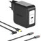 King Ma Cargador GAN para portátil HP de 140 W, Cargador rápido portátil PD 3.1 con Enchufe Plegable y Cable USB-C para HP Omen 2/15-5209TX/11IIIpro/3 Plus Pavilion Gaming 2/Notebook/ENVY15/ENVY17