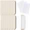 CRASPIRE 12Pcs 3.5 Inch Hinge Repair Kit Wooden Filler Plate Door Hole Cover Wood Kitchen Cabinet Blanks with Double Sided Tapes