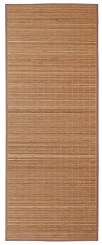 HETFTJN Großer Teppich Teppich Wohnzimmer Waschbare Teppiche Bettvorleger Schlafzimmer - Teppich Bambus Braun Rechteckig 150x200 cm für Schlafzimmer Wohnzimmer Terrasse Küche