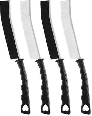 Hard Bristle Crevice Cleaning Brush 4pcs Magic Brush, Long Handle Cleaning Brushes for Small Spaces, Thin Cleaning Brush Shower Cleaning Brush for Bathroom Tile Window Door Groove Gap Home Accessories