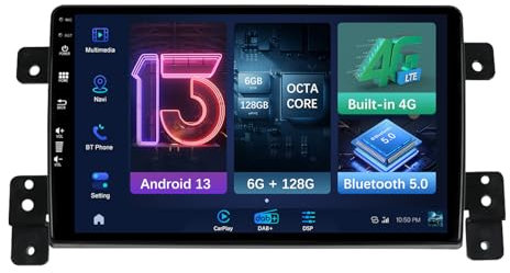 MISONDA DSP+4G+DAB+ Android Doppel Din Autoradio Passt Für Suzuki Grand Vitara (2005-2015)- Kamera +MIC -[6G+128G]-Unterstützung Lenkradsteuerung WiFi Carplay BT5.0 RDS