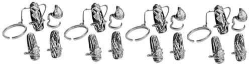 Healvian 16pcs Chic Women Fingernail Ring Adjustable Crystal Nail Ring Decorations for Parties and Special Occasions