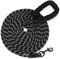Schleppleine für Hunde, 3M 5M 10M 20M Lange schleppleine mit 2 Wirbelhaken, Trainingsleine für Kleine Mittlere und Große Hunde (Schwarz, 10M x 9mm)