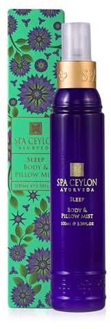 SPA CEYLON Sleep Brume pour le corps et l'oreiller | Brume naturelle non grasse | Réduit le stress | Luxueusement parfumée | Convient à tous les types de peau | 100 ml
