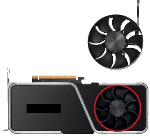 BDAKQJV Carte Graphique 85MM AFB0912HD-02 DAPC0815B2UP008 RTX3070Ti Graphics Card Cooling Fan for RTX 3070 Ti GPU Fan(Fan - A)
