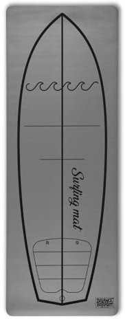 Balance Board Pro, Surfing Mat - Pop-Up Surf-Training - Verbessern Sie die Pop-Up-Technik - Surfbrett - Yogamatte für Surfer - Umweltfreundlich Rutschfest (Grey)