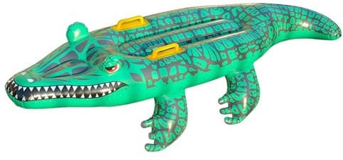 Krokodile Formen Aufblasbare Schwimmreihenreihe Aufblasbare Pool Spielzeug Kinderkinder Schwimmluftkissen Schwimmbett Einfach Zu Bedienen