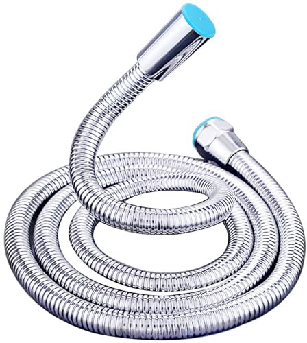 2m Extra Long Shower Hose,Leakproof Shower Hoses Pipe Large Bore All Copper Connectors Anti-Kink Stainless Steel Universal G1/2 Fit High Pressure Replacement Hose Flexible Design for Universal Bat