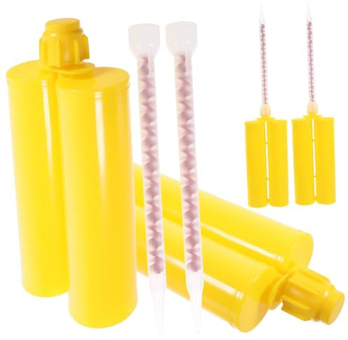 Homoyoyo 4 Ensembles Tubes de Colle Réutilisables à Double Compartiment pour Mastic Tubes de Calfeutrage Idéaux pour Joints Rénovation à Domicilecouleurs Aléatoires