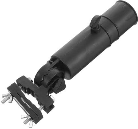 Toyvian Golf Cart Umbrella Holder and Trolley Umbrella Stand Black 22.5x4.1cm Adjustable Clip Golf Push Cart Accessory for Outdoor Protection