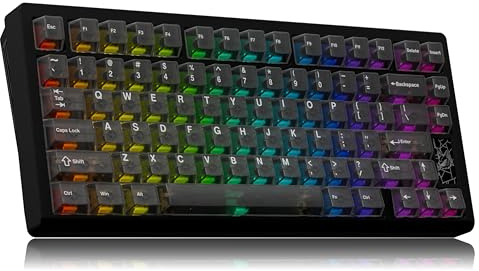 OOCTPK Chilkey Slice75 HE Gaming Keyboard: Hall Effect Aluminum Keyboard with Flux Switch, Rapid Trigger, 8K Polling, Per-Key RGB Gaming Magnetic Switch Key Board for PC Mac Win (Translucent Black)