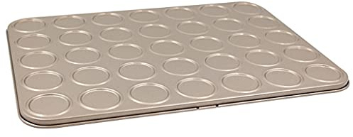 Teglia da forno per biscotti da 35 tazze, per forno, champagne, oro, macaron, idea regalo