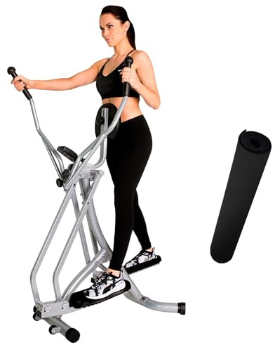 Christopeit Crosstrainer Walker klappbar, Ellipsentrainer für Zuhause, bis 100kg, LCD-Computer, Platzsparend, Kompakt, leise, Gelenkschonend, inkl. Bodenschutzmatte