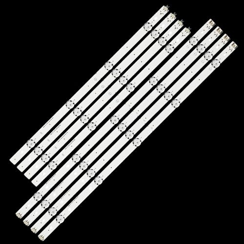 HCGX LED Backlight Strips for 49-inch TV, 4-Piece Kit Replacement for 49UF6400 49UH6100 49LF5100 GAN01-1255A-P1 Repair Parts