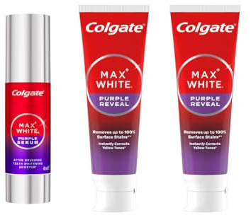 Colgate - Confezione bianchezza viola - Toner 40ml - Dentifricio viola Reveal 2 x 75 ml