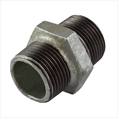 Stabilo-Sanitaer Doppelnippel 1 Zoll DN25 Rohrnippel Temperguss Fitting Gewindefitting Tempergussfitting Rohrfitting