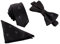 WANYING Herren 6 * 12cm Fliege & 6cm Schmale Krawatte & Einstecktuch 3 in 1 Sets Streetwear - Schwarz Totenkopf Pattern