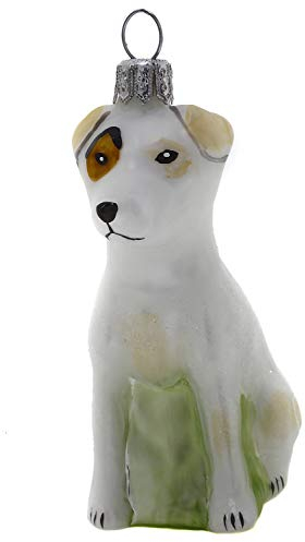 HAMBURGER WEIHNACHTSKONTOR® - Christbaumschmuck - Jack Russel in Weiß