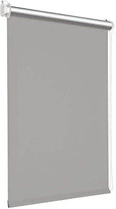 Victoria M. Tenebra Thermorollo Klemmfix Rollo, Verdunkelungsrollo, Hitzeschutz, Sichtschutz, Ohne Bohren, inkl. Montagematerial, 85 x 220 cm, Grau