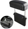 Blueshyhall Car Center Console Organizer Armrest Storage Box Holder Container, Black Leather Arm Rest Wireless Charger