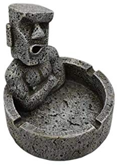 Milisten Osterinsel Moai Statue Aschenbecher Harz Aschenbecher Deko Aschenbecher Home Tischdekoration Ostergeschenk