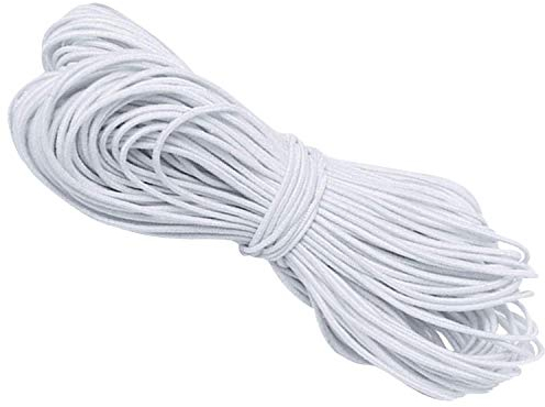 Weddecor 1-1.5mm Elastico Cordoncini - Bianco, 1.5MM x 50M