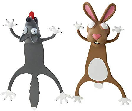 Witzige 3D Cartoon Tier-Lesezeichen,bookmark animal,lesezeichen kinder,lesezeichen magnetisch,3D Stereo Cartoon schön Tier Lesezeichen Geschenk für Kinder und Erwachsene