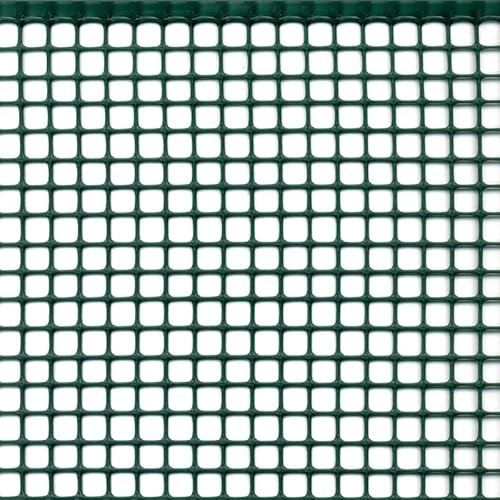 Kunststoffnetz mit 10 mm Quadratmaschen, Vielseitiges Schutznetz - Farbauswahl und Längenoption - h m 1x10 Grün