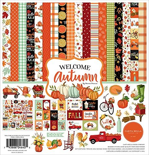 Echo Park Paper Company Welcome Autumn Collection Kit, Papier, mehrfarbig, 30,5 x 30,5 cm