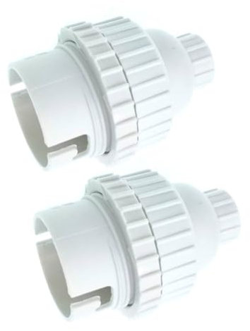 B22 Bajonettfassung, TWDRTDD BC, Bajonettsockel, B22, Lampenfassung im traditionellen Stil mit Lampenschirmring, 10 mm Gewindeeingang unten (B22,2-PACK)