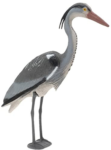 Muddy Hands Plastic Garden Heron Ornament Tall Outdoor Free Standing Decorative Bird Statue Sculpture