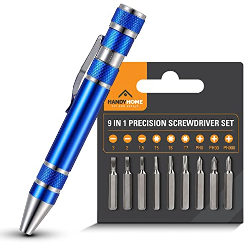 SOL 9-in-1 Precision Screwdriver Set - Tiny Screwdrivers for Glasses, Watches, Laptops, and PCs - Small Screwdriver Kit for Repairs, Miniature Screwdrivers for Tightening and Maintenance