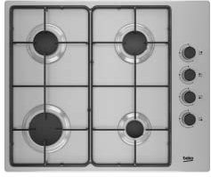 BEKO HIGG64123SX - Table de cuisson Gaz - 4 zones - 7900 W - Inox