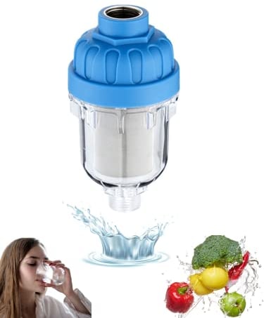 Prefiltro per Sedimenti d'Acqua (40Micron-3/4 di Pollice). Filtro Purificante in Acciaio Inossidabile SUS304. Rimuove Ruggine, Batteri e Metalli Pesanti per Bere, Cucinare, la Doccia, Lavarsi.