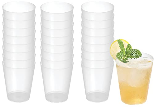 Vasos de Sidra de Plástico Transparente, Vasos de Plástico Irrompibles Flexible Ecológico y Reutilizable para Servir Bebidas Calientes y Frías, Ideal para Fiestas, y Camping- 500 ml, 50 Unidades