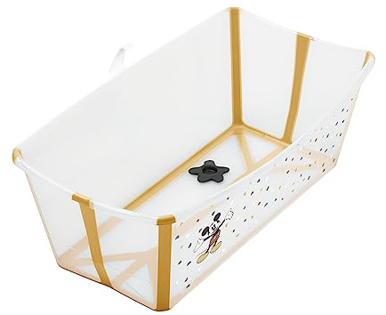 Stokke Flexi Bath, Mickey Celebration - Faltbare Babybadewanne - Leichte Konstruktion, robust & einfach zu verstauen - Bequem für zuhause oder auf Reisen - Ideal für Neugeborene und Babys
