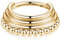 Dreifach gestapelter Septum Ring Septum Schmuck Daith Ohrringe chirurgischer Stahl goldene Perlen Septum Nasenring Rook Conch Piercing Schmuck nahtloser Septum Clicker Ring Knorpel Helix Creolen 8 mm