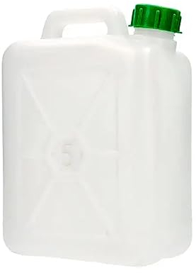 La zappa Bidon alimentaire en plastique polyéthylène non toxique Ecoplast blanc (5 litres)