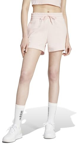 adidas Femme Essentials Small Logo Fleece Shorts, Sandy Pink, XL