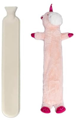 Marco Paul Unicorn Hot Water Bottle Neck Warmer Hot Water Bottles for Adults Long Hot Water Bottle Heating Pad Long Hot Water Bottle with Cover UK Pink Hot Water Bottle Muscle Pain Relief