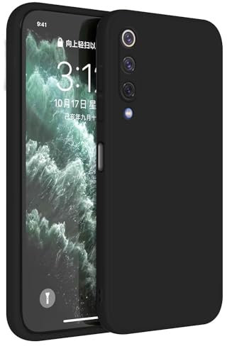 Topme Funda para Xiaomi MI 9 SE (5.97 Inches) Carcasa Caja Case Estuche, Funda Protectora de Piel de Silicona TPU - Negro