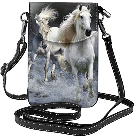 Tradegnow Sea To Shining Sea Patriotische kleine Handytasche, Umhängetasche, Damen-Umhängetasche, Geldbörse, Geschenk für Teenager, pferd, Einheitsgröße