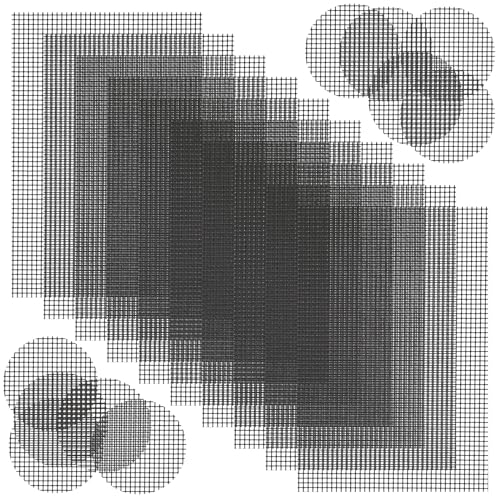 Giantree Quadratische Netz Für Blumentopf Gartenarbeit Pad,20 Stück 2 Größen Boden Gitter Matte Mesh Verhindert Bodenverlust Blumentopfmatte Loch Mesh Drainagenetz 20cm × 30cm,10cm × 10cm (stil 2)