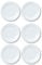 ACAN Tradineur - Pack de 6 Platos Modelo Ebro Postre - 20 cm - Material Resistente - Apto para lavavajillas y microondas - Ideal para el hogar, cocina y hosteleria.