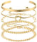 5 Stück Goldene Armband Vergoldet Damen Stapelbares Armbänder Set Verstellbares Mehrlagiges Kettenarmband Armreif Mädchen Charm Armband Damen Gold