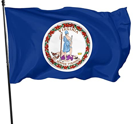 Virginia-Flagge, 90 x 150 cm, lebendige Farben und UV-beständig, Wandflaggen, Banner für den Innen- und Außenbereich