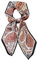GIMIRO Satin Seidenschal 148 x 13,5 cm Krawatte Double Layer Bund für Blazer, Mantel, Kleid (57#PSL Red - White)
